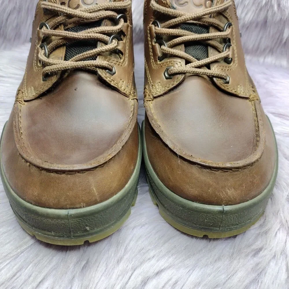 Ecco Track II Low Brown Leather Boots Mens Size US 9-9.5 EUR 43 Gore-Tex